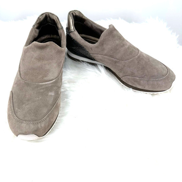 Johnston & Murphy women's size‎ 6.5 78-11613 slip on sneakers no laces taupe - Picture 1 of 6